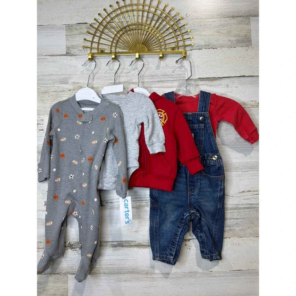 Old Navy Carter's Baby Boy 3M Workwear Sports Fireman Bundle